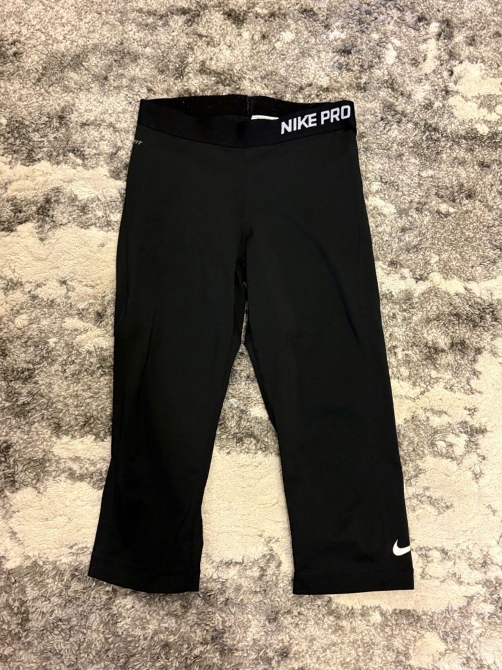 Nike Pro Core Compression Crop Capris Featuring Dri-FIT Technology in Black